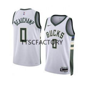 Dres Milwaukee Bucks MarJon Beauchamp 0 Nike 2022-23 Association Edition Bijela Swingman - Muške